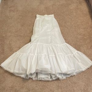 Wedding White long petticoat slip, size 4 (four)